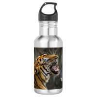 Garrafa de água irritada do tigre