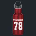 Garrafa de água para esportes com metal brilhante<br><div class="desc">Garrafa de água de esportes de aço inoxidável personalizada. Uma garrafa de água de metal brilhante personalizada em muitas cores. Excelente para equipes desportivas e atividades ao ar livre, nomeadamente basquetebol, basebol, futebol, tênis, futebol, voleibol, etc. Personalize com seu próprio nome, número de camisa, iniciais ou slogan em letras grandes....</div>