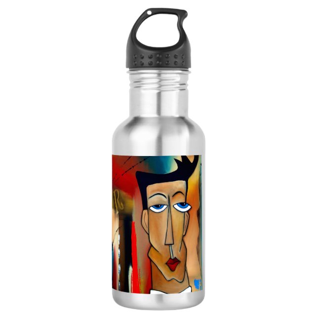 Garrafa de água personalizada (24 oz), Aço inoxidá (Frente)