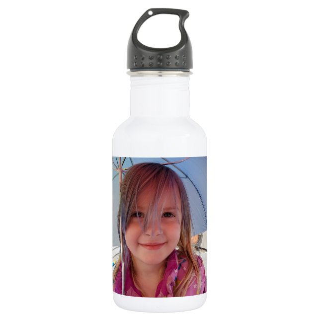 Garrafa de Água Personalizada, Adicione Sua Foto!  (Frente)
