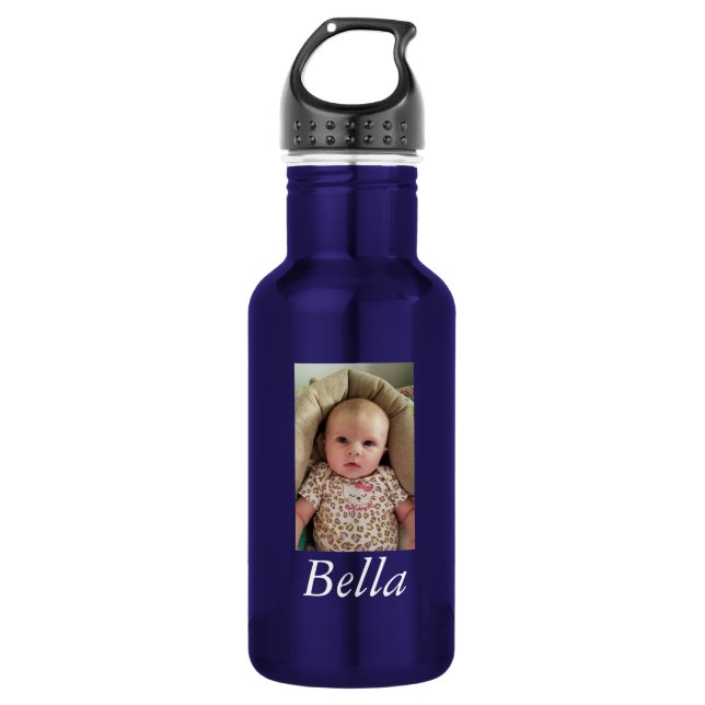 Garrafa de Água Personalizada, Adicione Sua Foto! (Frente)
