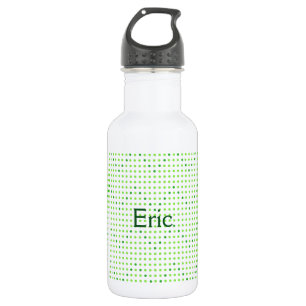 Garrafa de Água Personalizada com Pontos Verde Lim