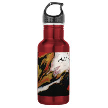 Garrafa de água personalizada, Dourada, de Abstrat