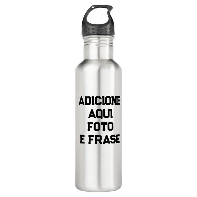 Garrafa de Água Personalizada: Foto e Frases (Frente)
