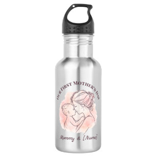 Garrafa de Água Personalizada para o Primeiro Dia 