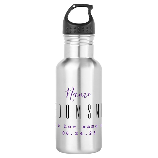 Garrafa de água personalizada para padrinho de cas (Frente)