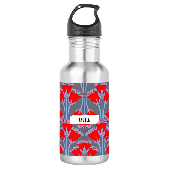 Garrafa de Água Personalizada Red Bellflower (Frente)