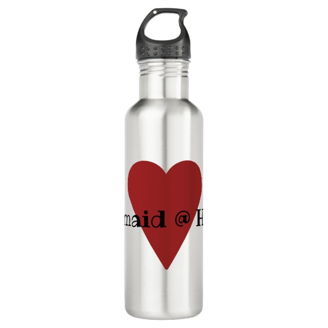 Garrafa de água "Sereia @ Coração" (Frente)