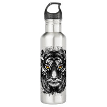 Garrafa de água Tigre | Tigre preto e branco