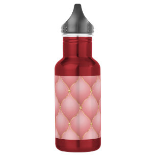Garrafa de Água Tufada com Ouros Dourados rosa