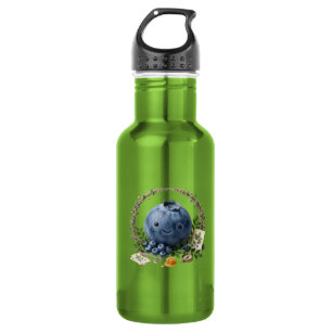 Garrafa de Água Verde Fofa Kawaii Mirtilo
