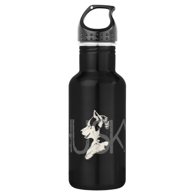 Garrafa de cachorro Husky personalizada (Frente)