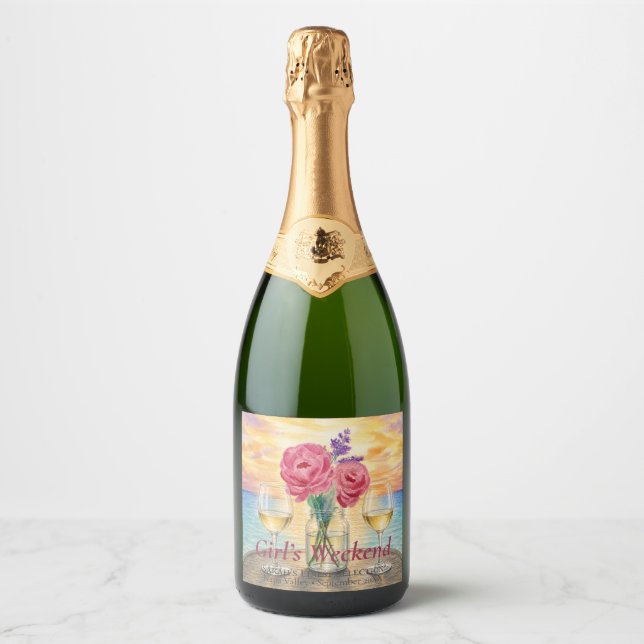 Garrafa de Champanhe Personalizada para Fim de Sem (Frente)
