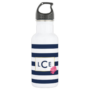 Garrafa de marinho e frasco de água de monograma c