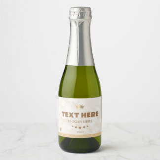 Garrafa de mini vinho espumante personalizada lab