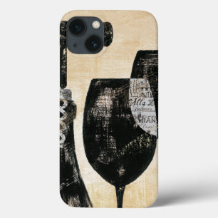 Garrafa de Vinho com Dois Óculos