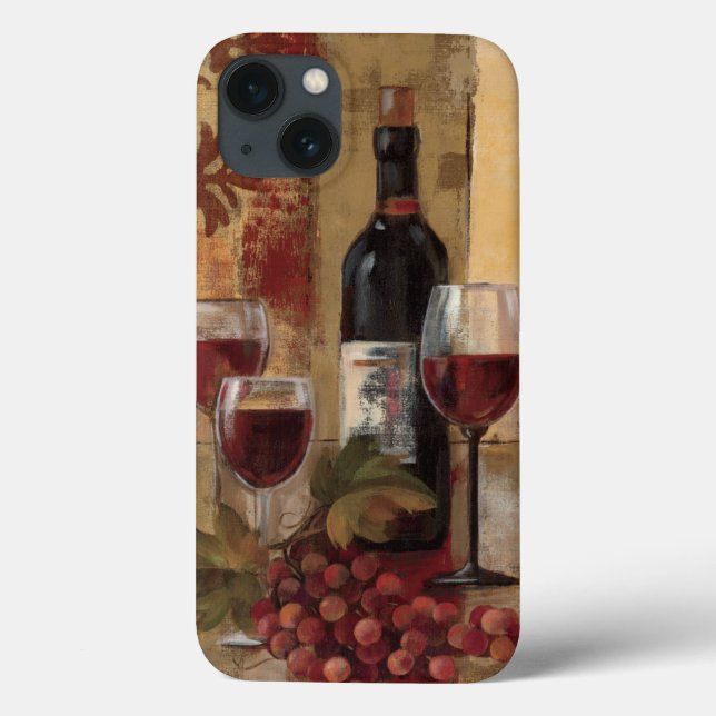 Garrafa de vinho e taças de vinho (Verso)