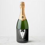 Garrafa de vinho espumante de festa de casamento<br><div class="desc">Garrafa de vinho espumante de festa de casamento - fácil de personalizar com nomes e data de casamento</div>