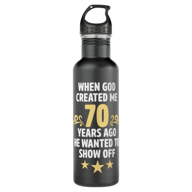 Garrafa Decorações De Aniversário Da 70 Hilariante Para El (Frente)