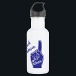 Garrafa Dedo personalizado da espuma do treinador do<br><div class="desc">Deixe seu treinador saber que são o melhor com esta garrafa de água do divertimento. Caracteriza um dedo azul e branco da espuma que leia,  "o TREINADOR #1. É o presente perfeito para o fim dos banquetes e das celebrações da estação.</div>