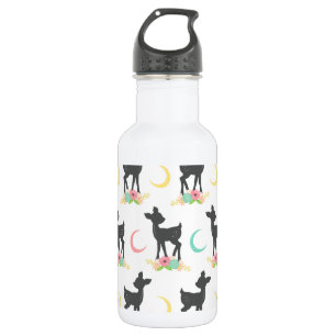 Garrafa Deer Pattern, Baby Deer, Boho, Flores, Lua