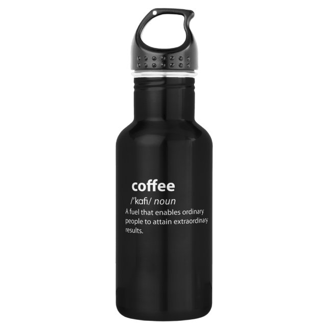 Garrafa Definição de Dicionário Engraçado Café (Frente)