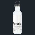 Garrafa Definição de tia branca e negra moderna<br><div class="desc">Personalize sua tia ou tia favorita para criar um presente exclusivo. Uma maneira perfeita de mostrar a ela o quão incrível ela é todos os dias. Projetado por Thisnotme©</div>