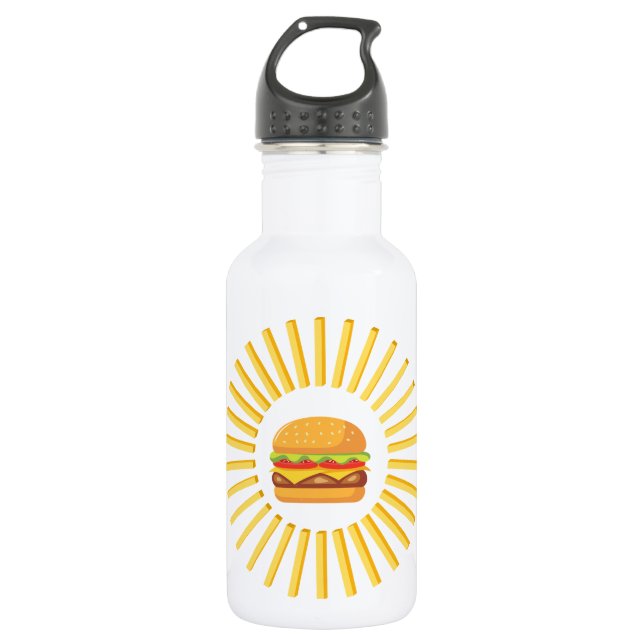 Garrafa Delicioso hamburguer com batatas fritas (Frente)