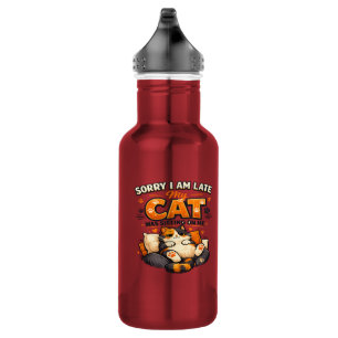 Garrafa Desculpe o Atraso – Meu Gato Estava Sentado em Cim