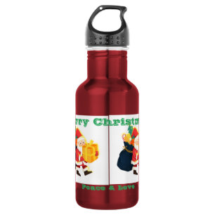 Garrafa Desejos de Natal Impressos Surpresa Tamanho 18 oz