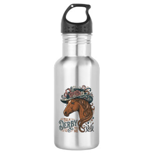 Garrafa Desenho de Camisa de Chapéu Floral de Cavalo Derby