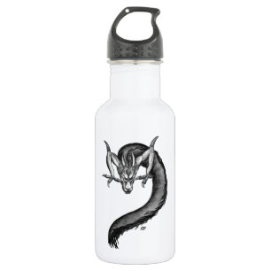 Garrafa Design branco e preto do dragão