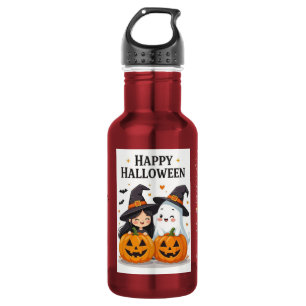 Garrafa Design de Caneca de Bruxa e Fantasma de Halloween