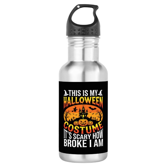 Garrafa Design de Casa Assombrada de Fantasia de Halloween (Frente)