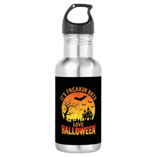Garrafa Design de Castelo Assombrado de Halloween que os M