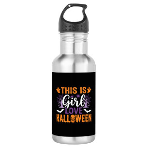 Garrafa Design de Fantasma de Halloween do Amor de Garota_