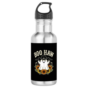 Garrafa Design de Fantasma de Halloween Ocidental Boo Haw