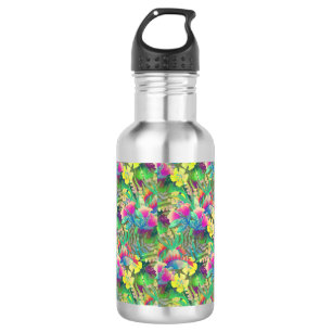 Garrafa Design de Flores Tropicais