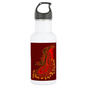 Garrafa Design de ouro e vermelho do Dragão da China