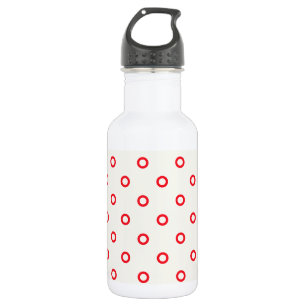 Garrafa Design de Retro Dot do Círculo Vermelho