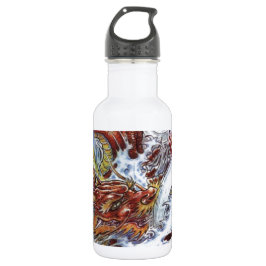 Garrafa Design de Tatuagem do Dragão Japonês