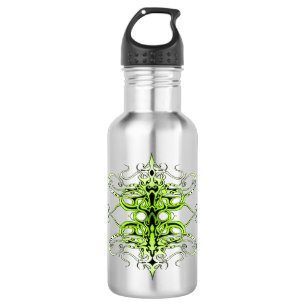 Garrafa Design de Tatuagem Tribal Personalizada Verde