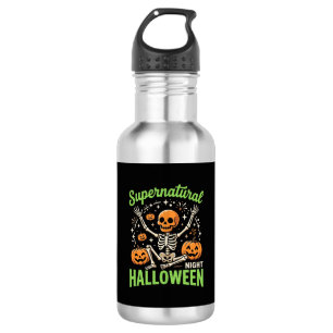 Garrafa Design de Vetor de Halloween de Esqueleto Supernat