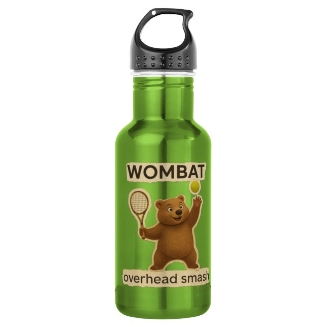 Garrafa Design de Wombat de Tênis Fofo - Animal Australian (Frente)