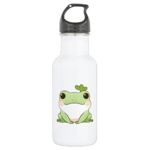 Garrafa Design Kawaii de Sapo Chibi Simples e Fofo