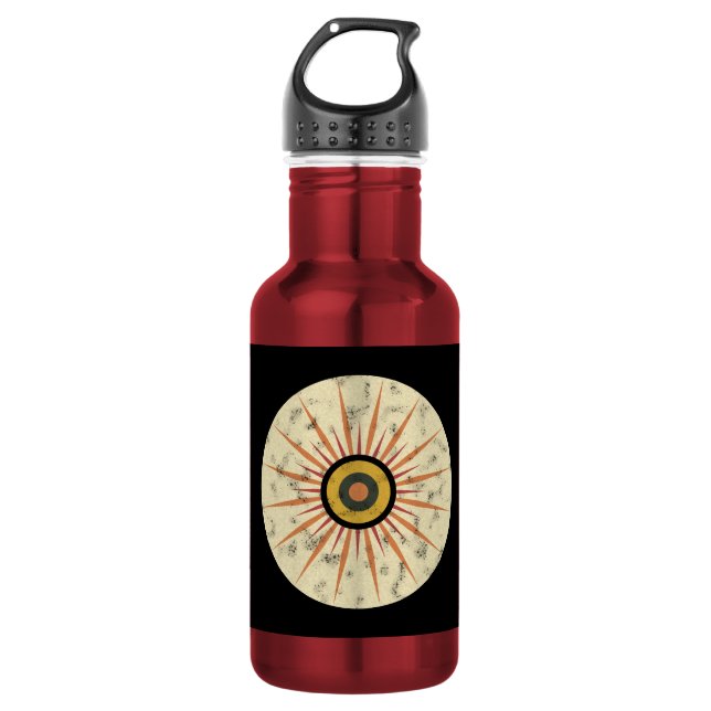 Garrafa Design Retro Boho de Explosão Solar (Frente)