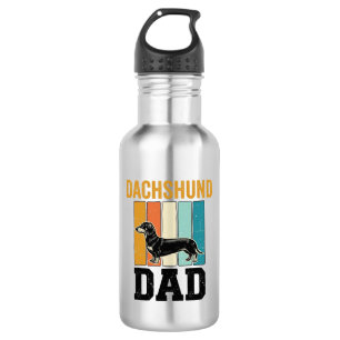 Garrafa Design Vetorial Amante de Cachorro Pai Dachshund V