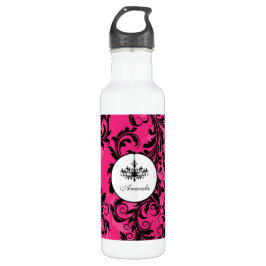 Garrafa Deslocamento do candelabro branco rosa preto