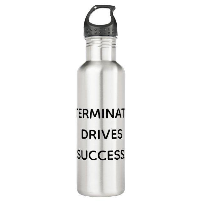 Garrafa Determination Drives Success Motivational  (Frente)