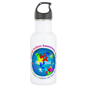 Garrafa Dia Mundial da Consciência do Autismo